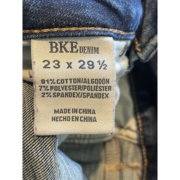 BKE Billie Slim Fit High Rise Bootcut Jeans Size 23 x 29.5 Raw Hem - Picture 7 of 11